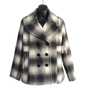North Crest Women's Doubles Breasted Pea Coat Size M NWT
